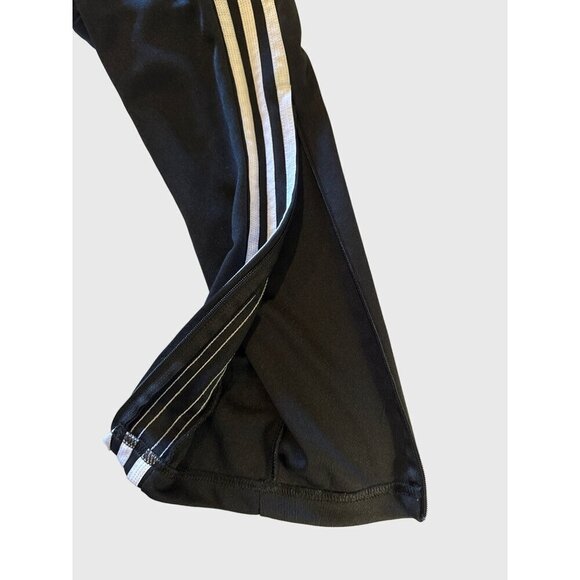 Adidas Athletic Training Pants Men Small Pull On Gym Jogger Black White 3 Stripe - Picture 2 of 16